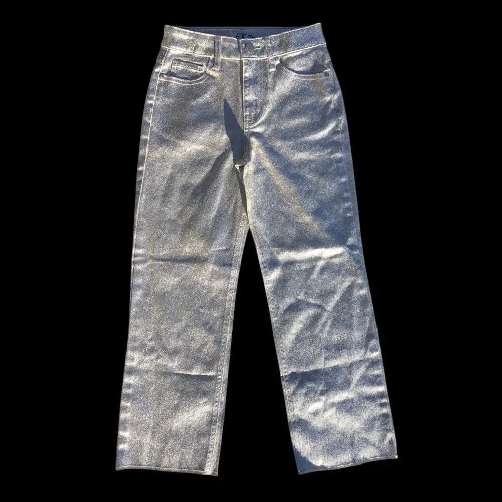 Girls' Art Class Girls Silver Metallic Straight Leg Jeans